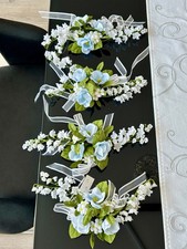 4 Kerzenringe Kerzenkranz Blumenkranz Blütenring für Stabkerzen Deko, Basteln