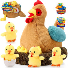 Plüsch Huhn mit Ei 25 cm für