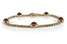 Armband Rubin Cabochonschliff  insg ca 3,0ct. 750 Gelbgold [BRORS 17719]