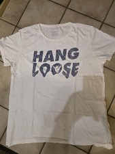 T-Shirt - Esprit - weiß - XXL - Aufdruck Hang Loose - Slim Fit