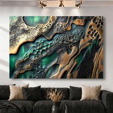 Leinwandbild XXL Abstrakt Gold