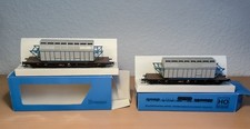2 BRAMOS 212771 H0 Flachwagen mit Ladegut, seltenes Vintage Modell !  OVP