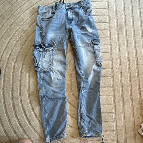 Cargo jeans herren - blau, denim