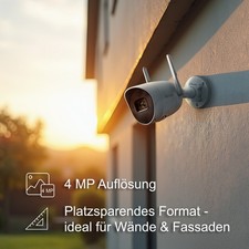 HiLook by HIKVISION 4 MP WLAN Video Überwachungskamera Bullet, Sicherheitskamera