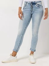 DINE 'N' DANCE Jeanshose Jive 5-Pocket-Style bunte Schmuckknöpfe  gr.38  pp