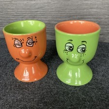 2 Eierbecher  Lustige Gesichter