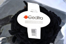 Gedifra Wolle Carioca 300 Gr. schwarz Fb. 1814 Wollmischung Fransengarn Pelzrand