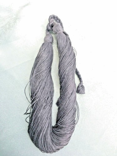 Leinengarn grau zum sticken - grau,