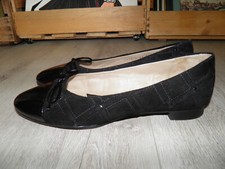 Miss Harper Wildleder/Lack Ballerinas Schwarz Gr.39 ***1X GETRAGEN ORG.KARTON***