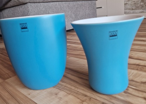 Zwei vasen türkis aus - türkis,
