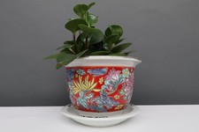 Porzellan Blumentopf  rot