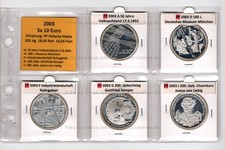 5x10€ PP - 2003 Jahressammlung in Münzrähmchen, 83,25gr Ag, ab 5 Portofrei ☘