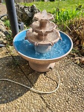 Vintage 80er Jahre Keramtik Wasserbrunnen von Heissner W Germany elektrisch