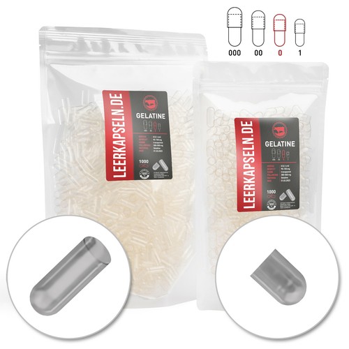 Leerkapseln gelatine 1000 - gelatine, |