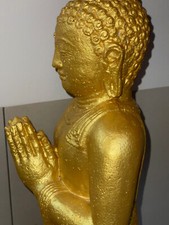 Buddha Figur stehend groß  Steinfigur Deko