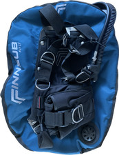 Finnsub Fly F17D Steel Blue Komfort-Set Tauchen BCD Jacket Wing DIR Inflator REV