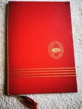 DDR Urkundenmappe rot A4 mit Emblem der SED