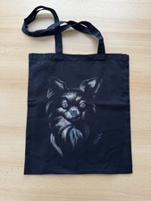 Shopper handbemalt hund - shopper,