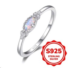 Sterling Silber 925 Ring Damenring schmal dezent zierlich feminin mit Zirkonias