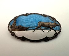 Antike 925 Silber Brosche –