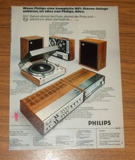 Seltene Werbung vintage PHILIPS RH 591 HiFi Verstärker RH 691 Tuner 1970
