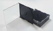 8 Stück CD-/DVD-Hüllen Slimcase - schwarz / transparent