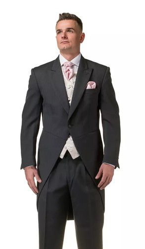 Grauer fischgrät frack jacke - fischgrät,