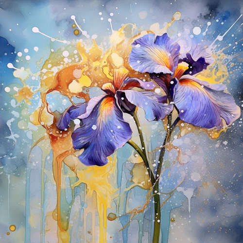 Deko bild iris schwertlilie - deko,