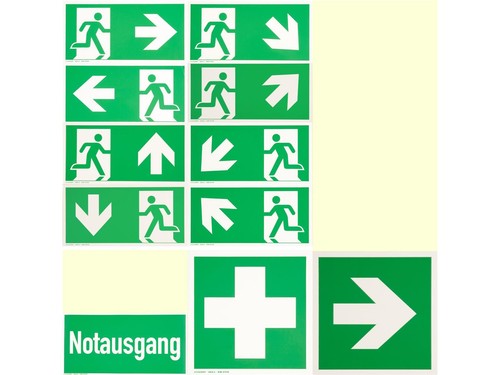 Fluchtweg notausgang schild - fluchtweg,
