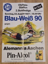 Fußball - Bundesliga 1987 - Blau-Weiß 90 Berlin - Alemannia Aachen - Spielplakat