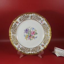 Unger & Schilde in Roschütz, Sammelteller Kuchenteller 19 cm. Blumen Gold Dekor