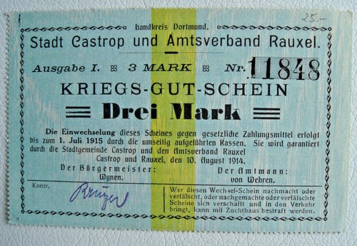 Notgeld kriegs gut - kriegs-gut-schein, 3