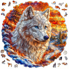 Holzpuzzle Wolf Tiere Puzzle