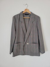 Blazer Jacke Grau Oversized Business Formell Vintage M