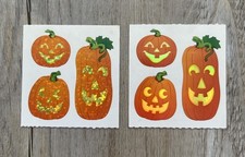 ?2 Sandylion Stickerabschnitte - Kürbis Prismatisch/ Mylar?