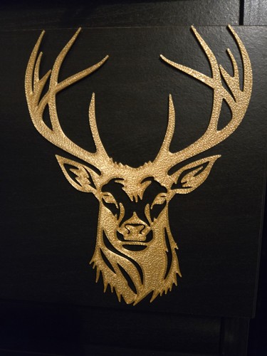 Hirsch kopf wandbild - hirsch,