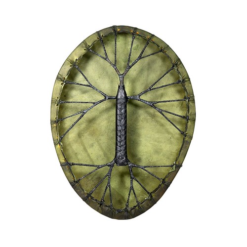 Schamanentrommel grün oval - schamanentrommel,
