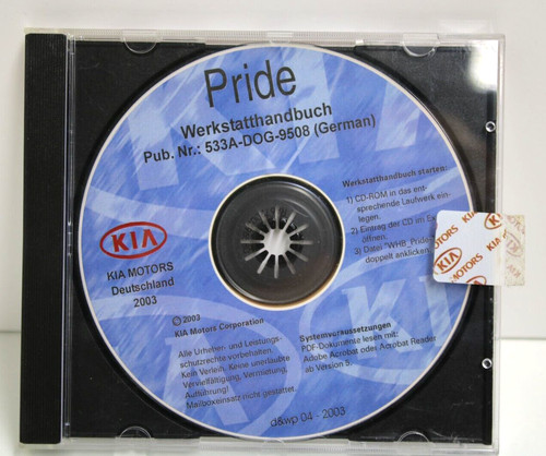 Kia pride werkstatthandbuch - pride,
