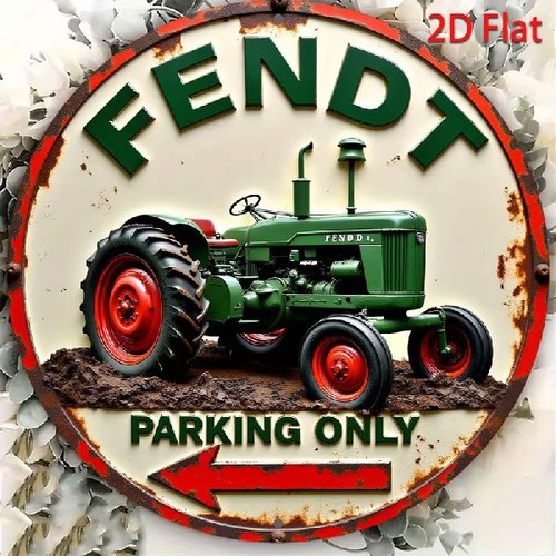 Blechschild rund fendt traktor - blechschild,