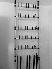 Schuhstapler Schuhregal Stangen Organizer Aluminium Teleskopregal Schuhablage 