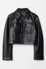 Jacke aus Lackleder/Schwarz/&