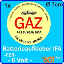 Aufkleber Oldtimer Batterie 