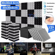 Akustikschaumstoff 12 Stück AKUSTIK SELBSTKLEBEND hemmend Absorber Schaumstoff