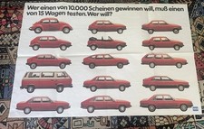 Top Rarität!! Altes Großes Original Werbe-Plakat  VW Käfer Passat Scirroco 1981