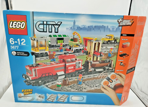 Lego 3677 red cargo train - red,