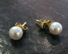Perlenohrstecker Goldohrringe