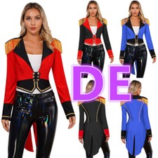 DE Damen Zirkusdirektor Mittelalter Jacke Militärische Steampunk Mäntel Kostüme