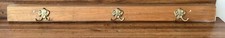 Vintage/Retro Wandgarderobe/Wandgarderobenleiste/Hakenleiste Holz mit 6 Haken
