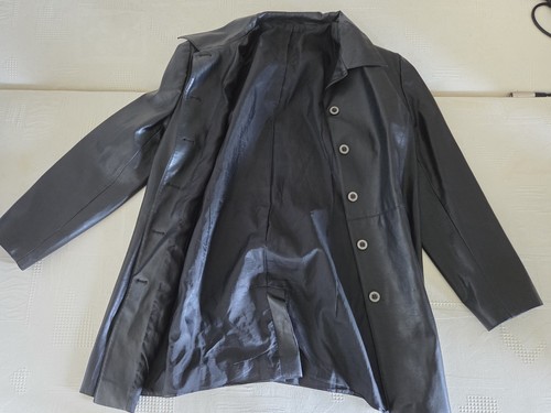 Unisex leder mantel jacke - leder,