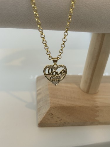 18k gold filled - gold, love